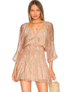 MINKPINK x Revolve Catalina Smocked Mini Dress Paisley